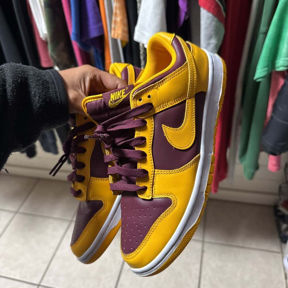 Nike Dunk Low Retro Arizona State Sun Devils Gold Maroon Sneakers DD1391-702